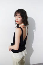 Open back knit tank