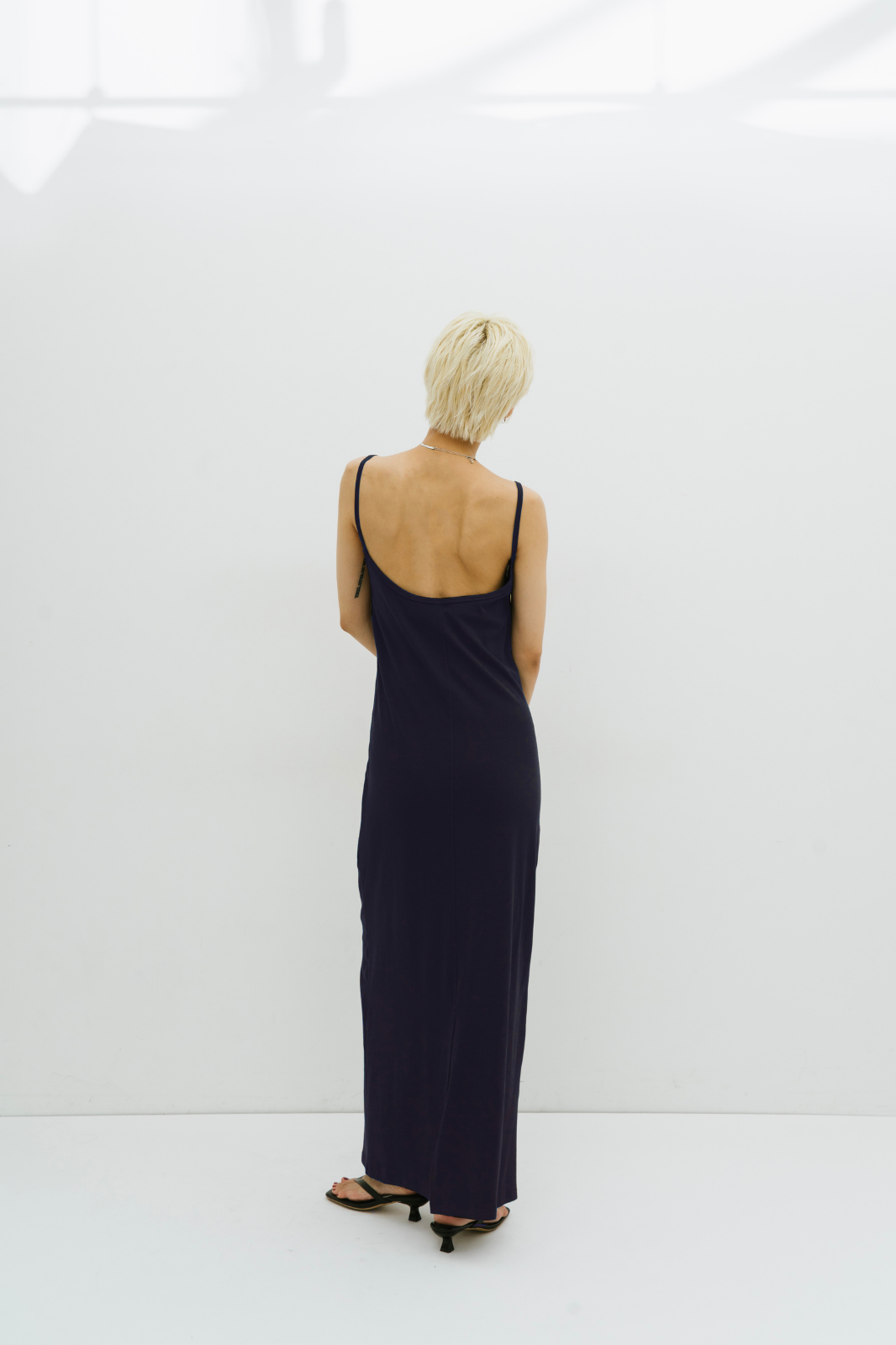 Cup-in back open cami one piece
