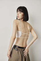 Back lace-up bra top