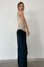 Flower henry neck tank top