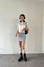 Half sleeve sheer TEE