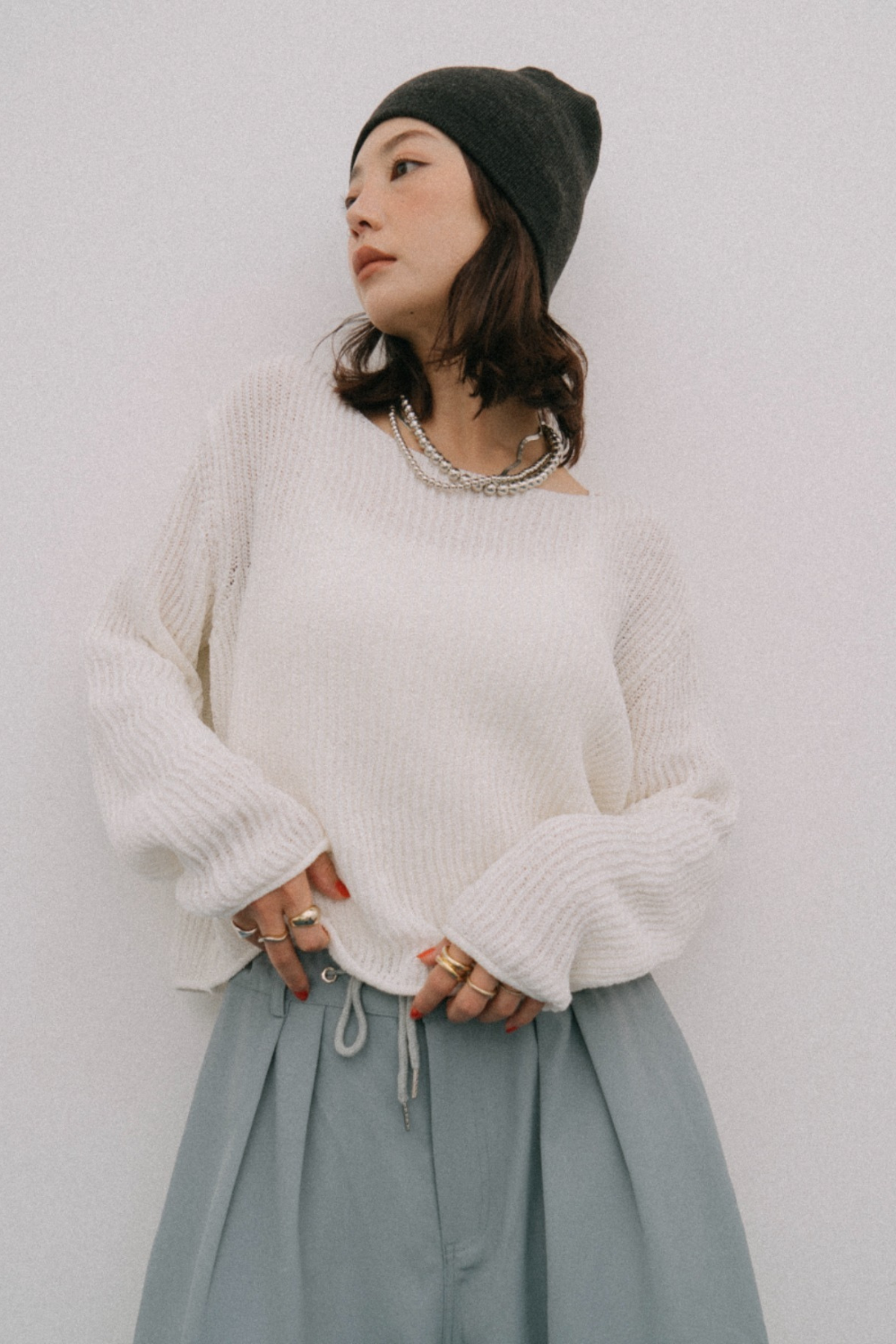 Loose knit pullover