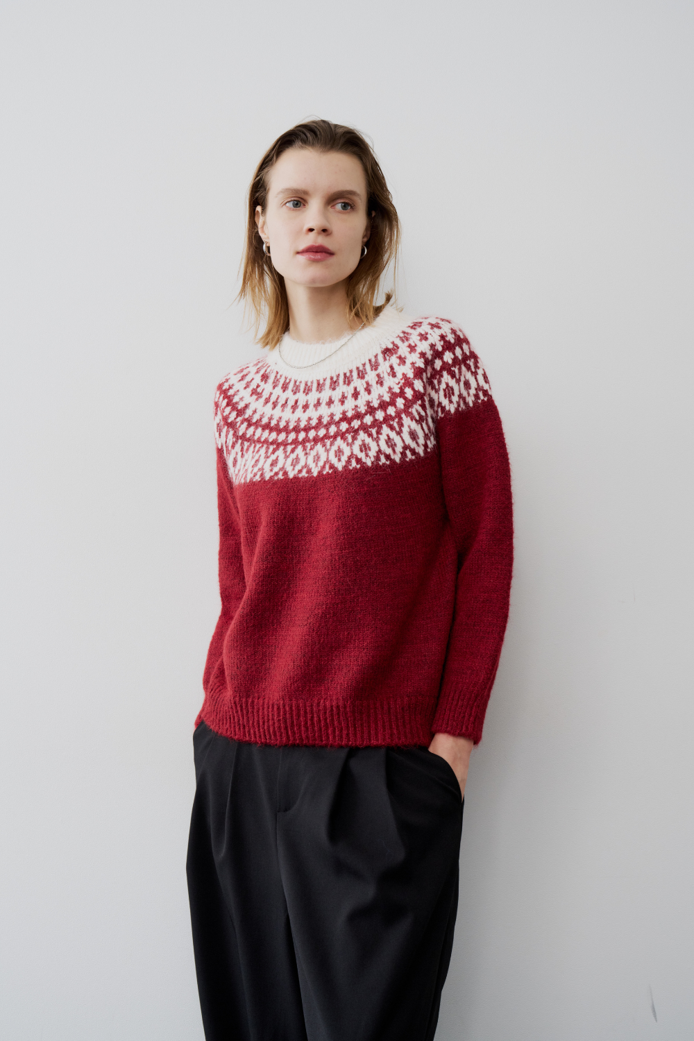 【 preorder 】 Fair isle knit pullover