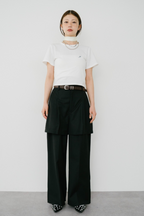 【Collaboration】Layered tuck pants