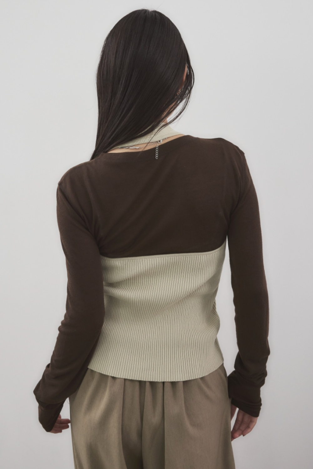 Halter neck knit vest