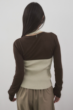 Halter neck knit vest