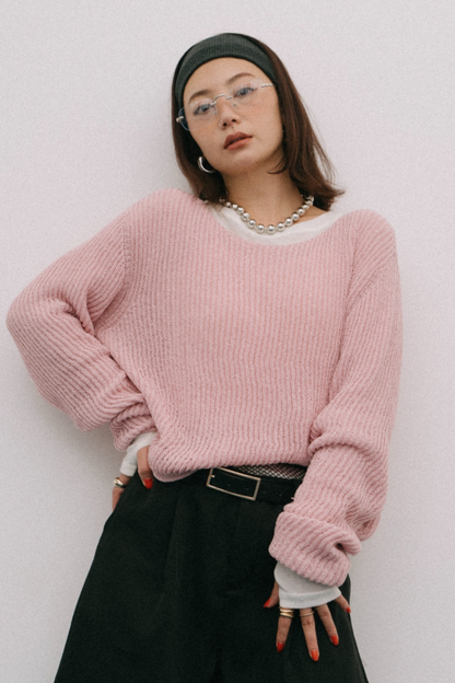 Loose knit pullover