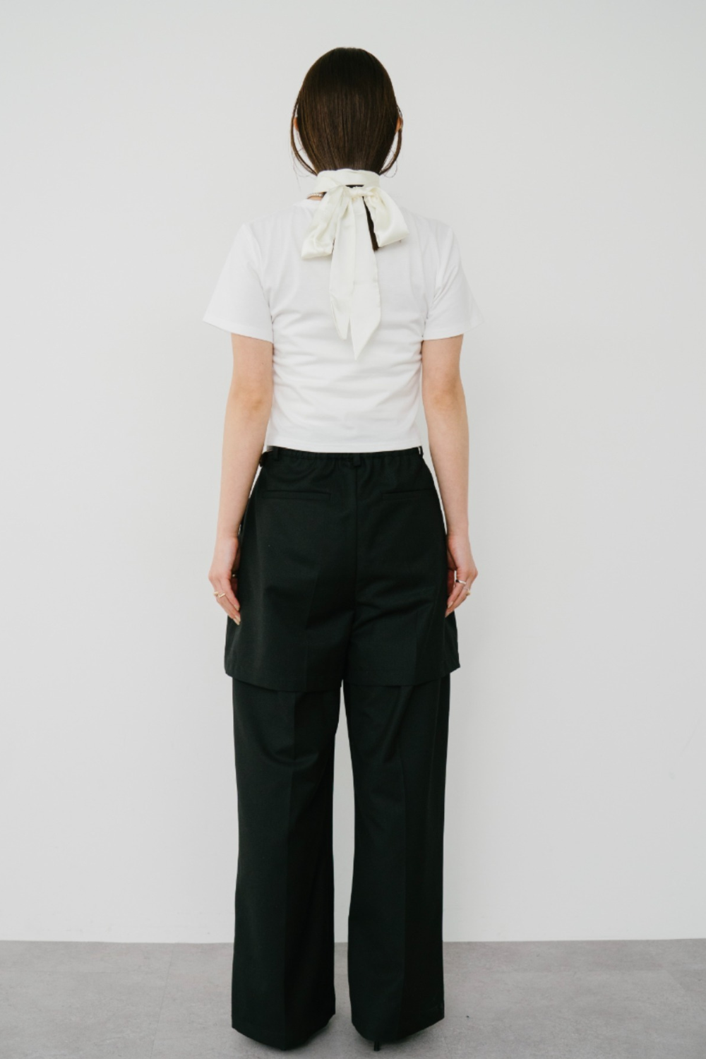 【Collaboration】Layered tuck pants