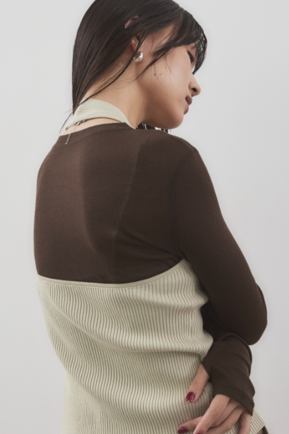 Halter neck knit vest