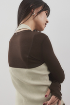 Halter neck knit vest