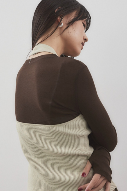 Halter neck knit vest