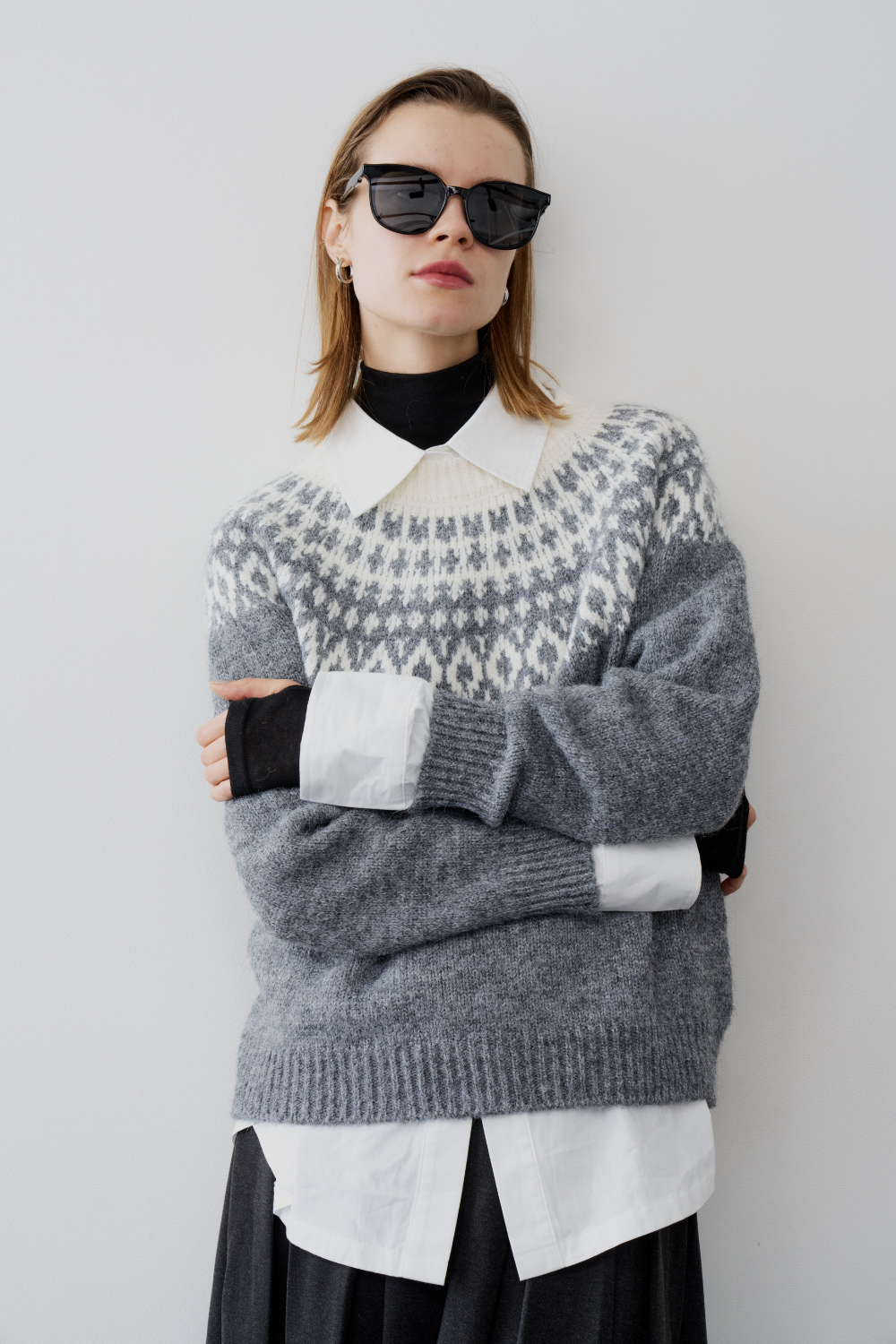 【 preorder 】 Fair isle knit pullover