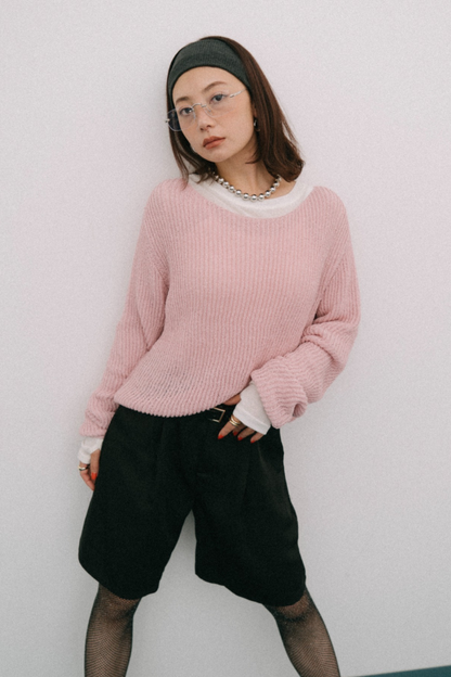 Loose knit pullover