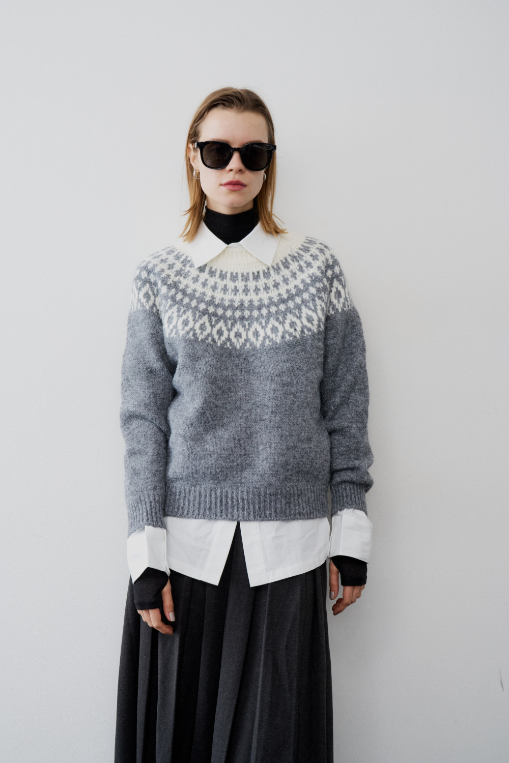 【 preorder 】 Fair isle knit pullover