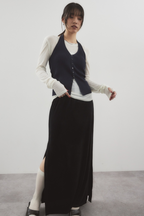 Halter neck knit vest