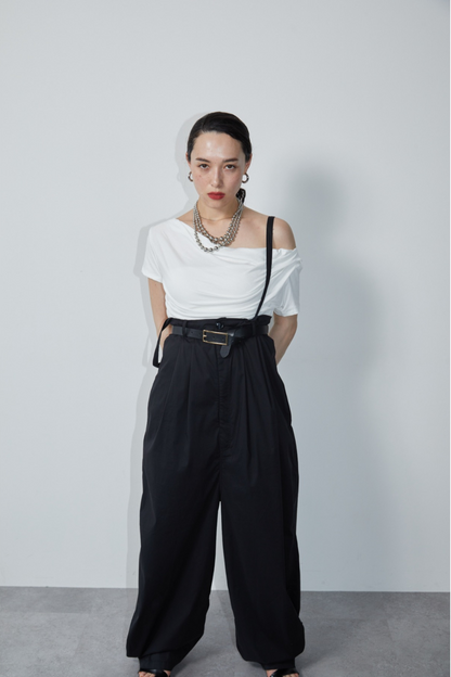 Wide leg 2way overalls