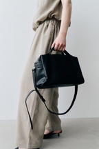 Soft leather square bag
