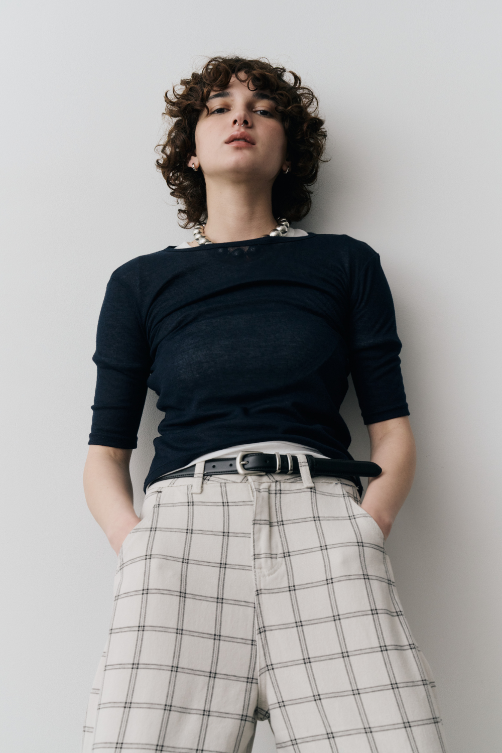 Faux leather belt
