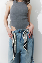 Rib-knit tank bodysuit
