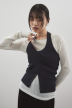 Halter neck knit vest