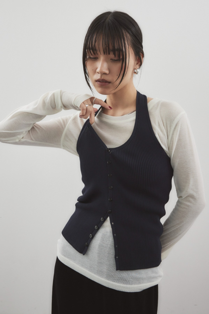 Halter neck knit vest