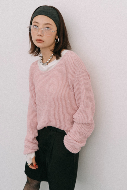 Loose knit pullover