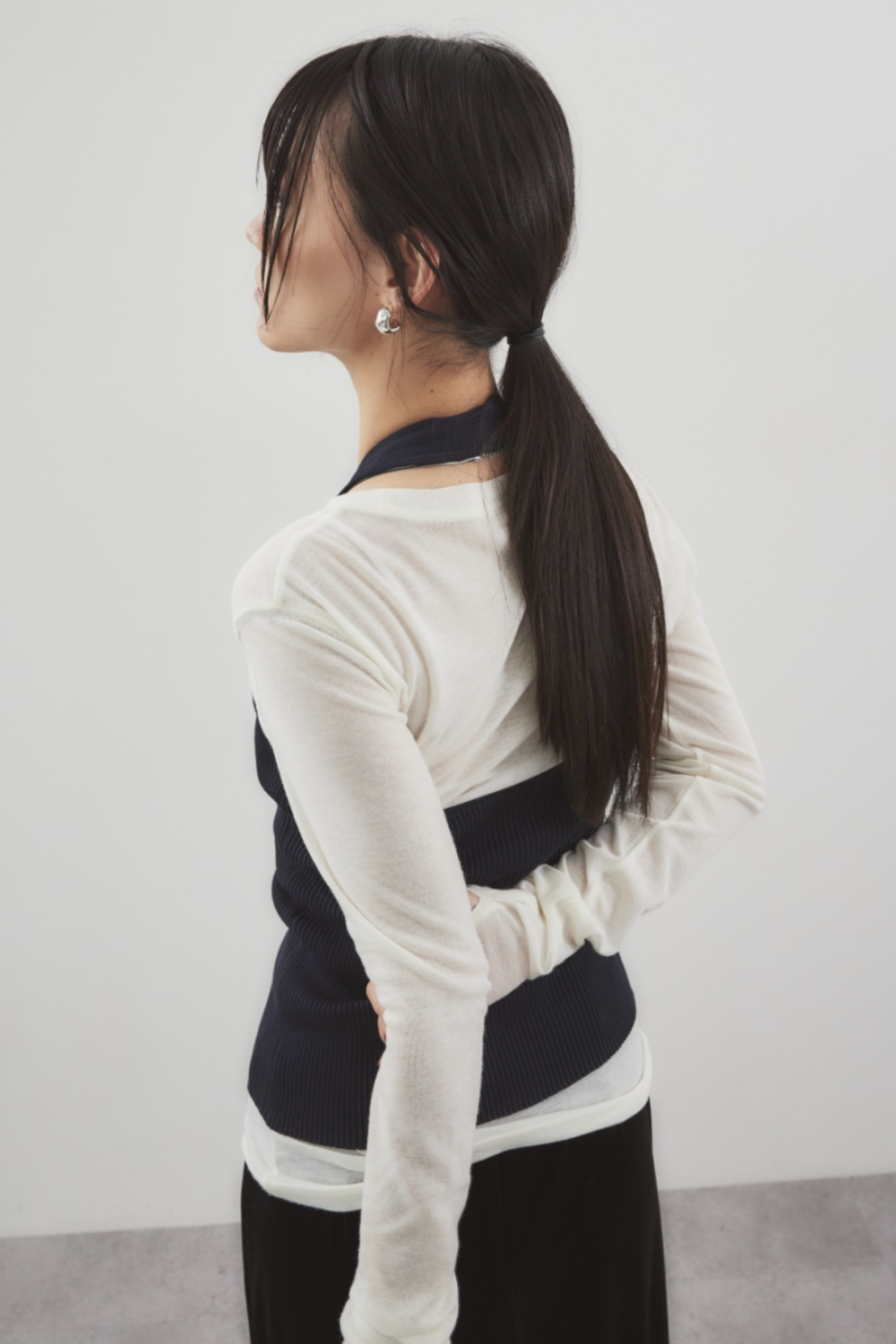 Halter neck knit vest