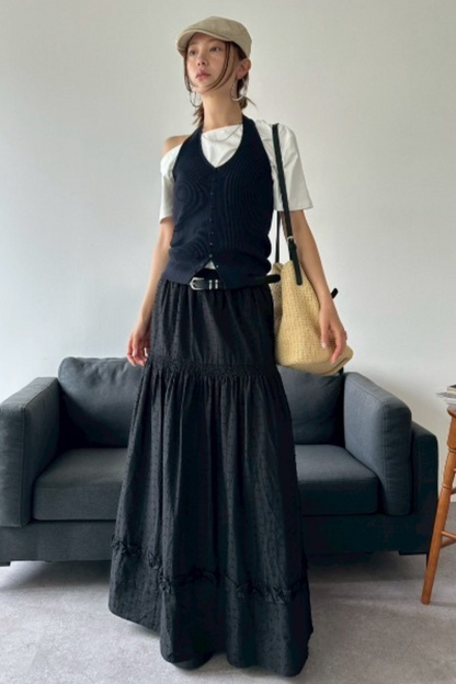 Draped off-shoulder TEE