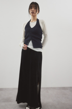 Halter neck knit vest