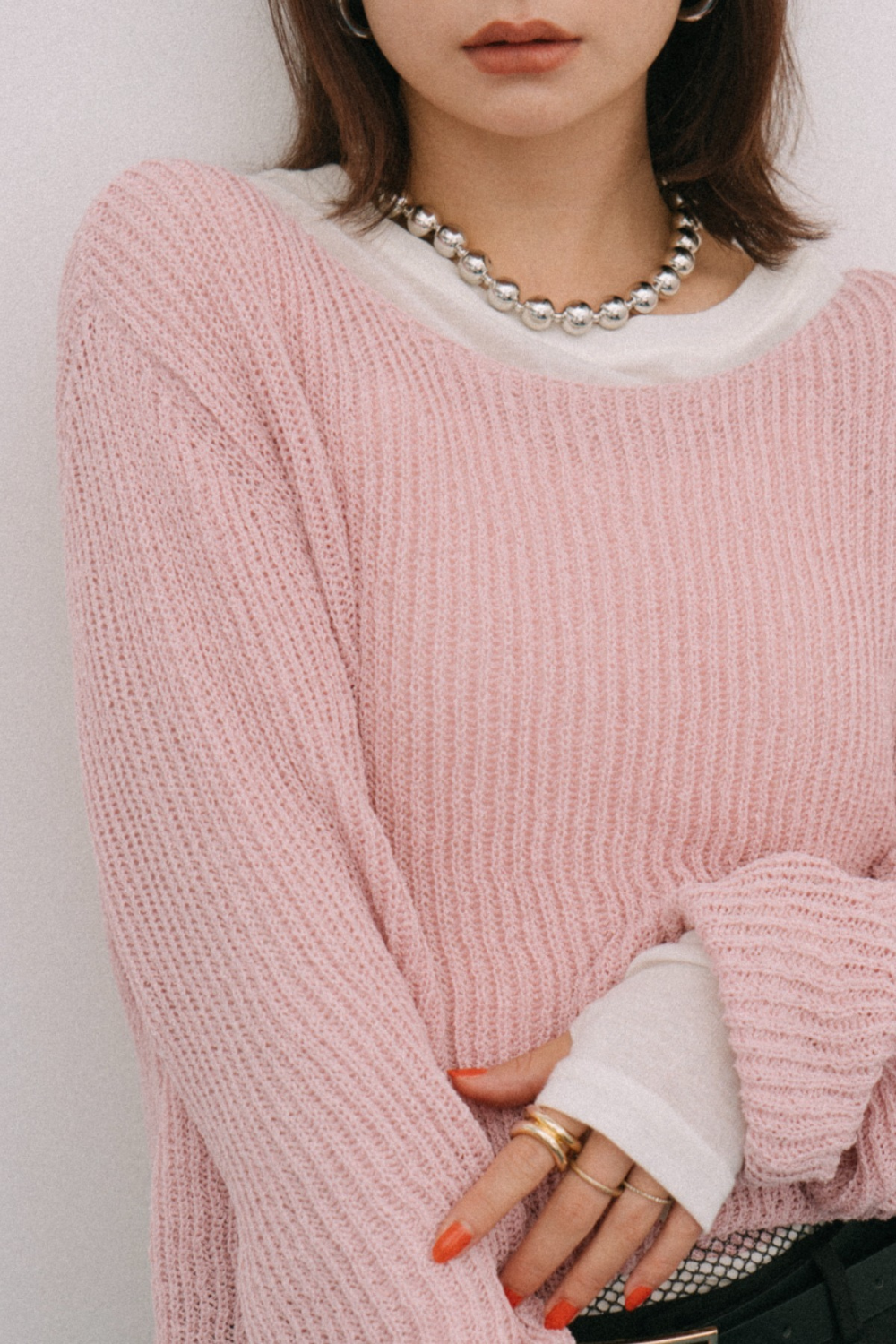 Loose knit pullover