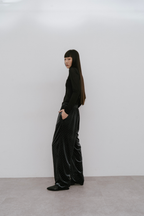Shiny dot velour pants