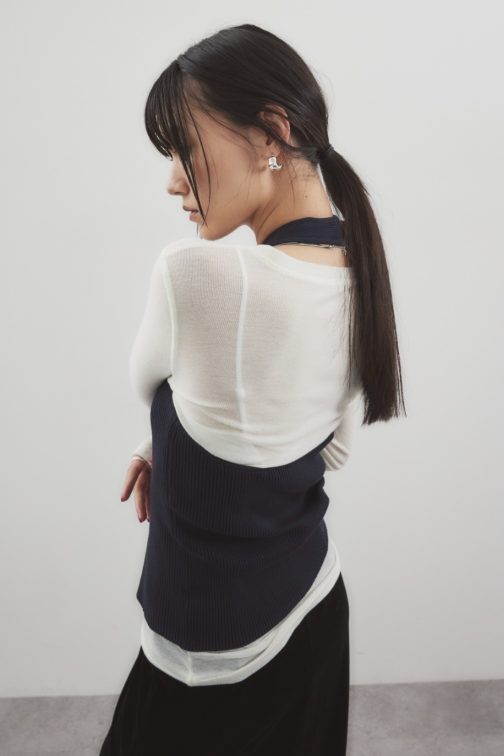 Halter neck knit vest