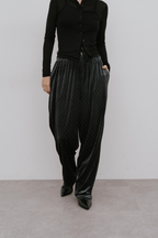 Shiny dot velour pants