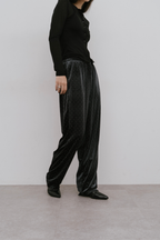 Shiny dot velour pants