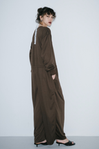 V-neck sweatshirt jumpsuit