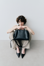 Soft leather square bag