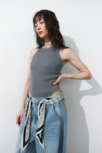 Rib-knit tank bodysuit