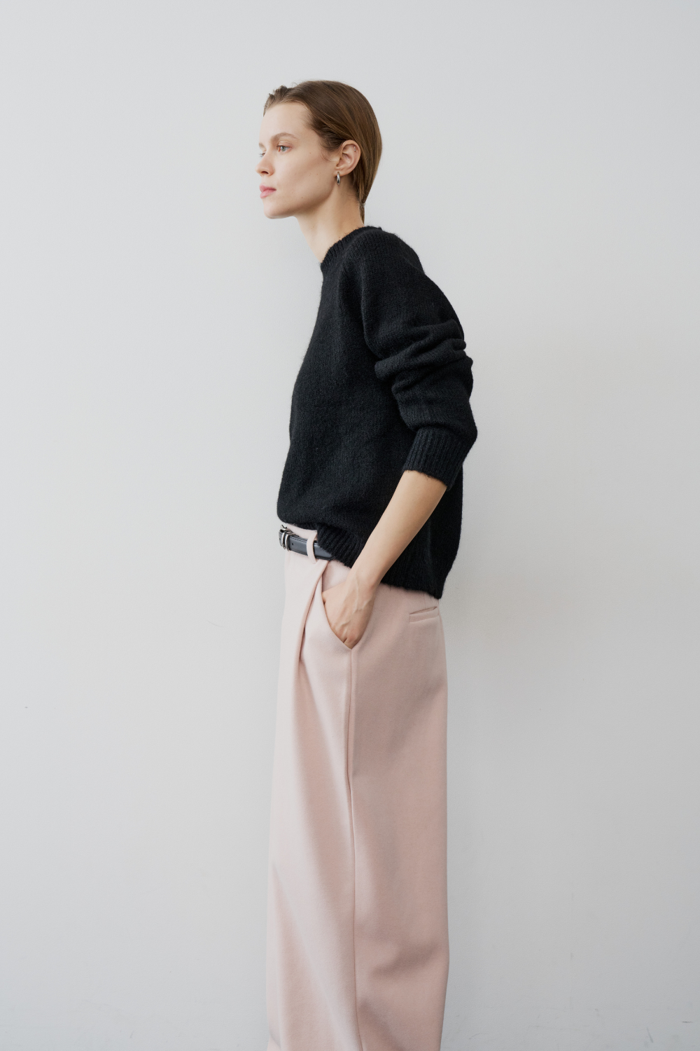 【 preorder 】 Soft hairy knit pullover