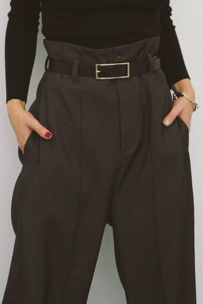 Pintuck high waist pants