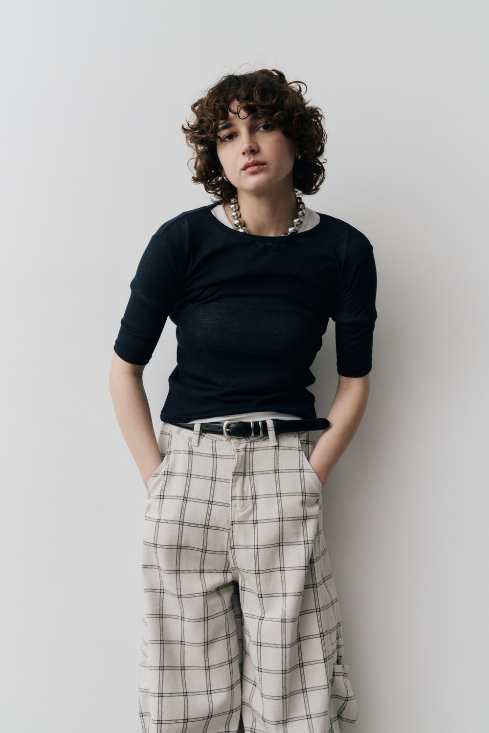 Faux leather belt