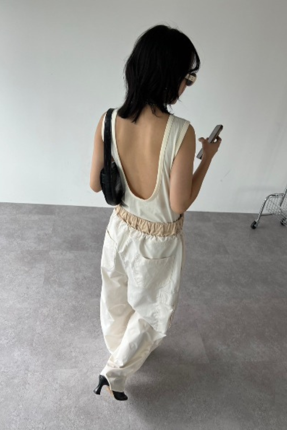 Open back tank bodysuit