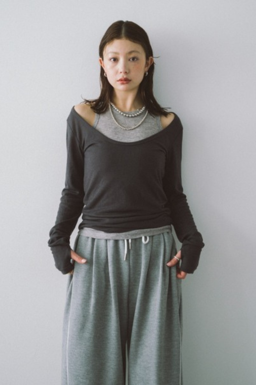 Layered sheer long tee