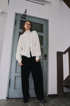 Shiny dot velour pants