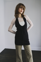 Halter neck knit tops