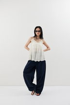 Embroidered cotton cami