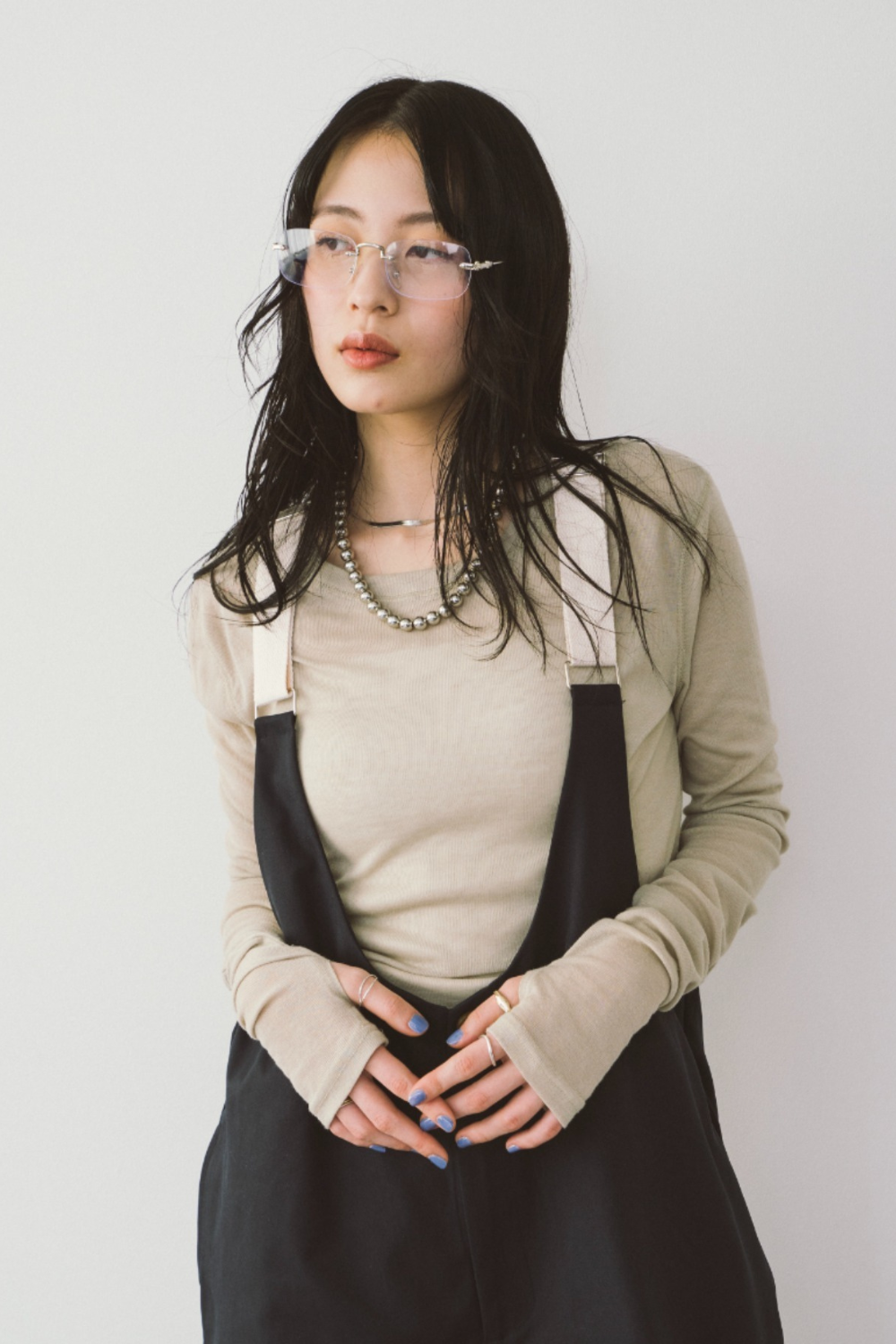 Sheer long sleeve tee