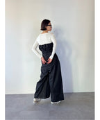 Bare wide overalls