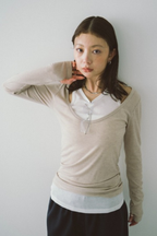 Layered sheer long tee