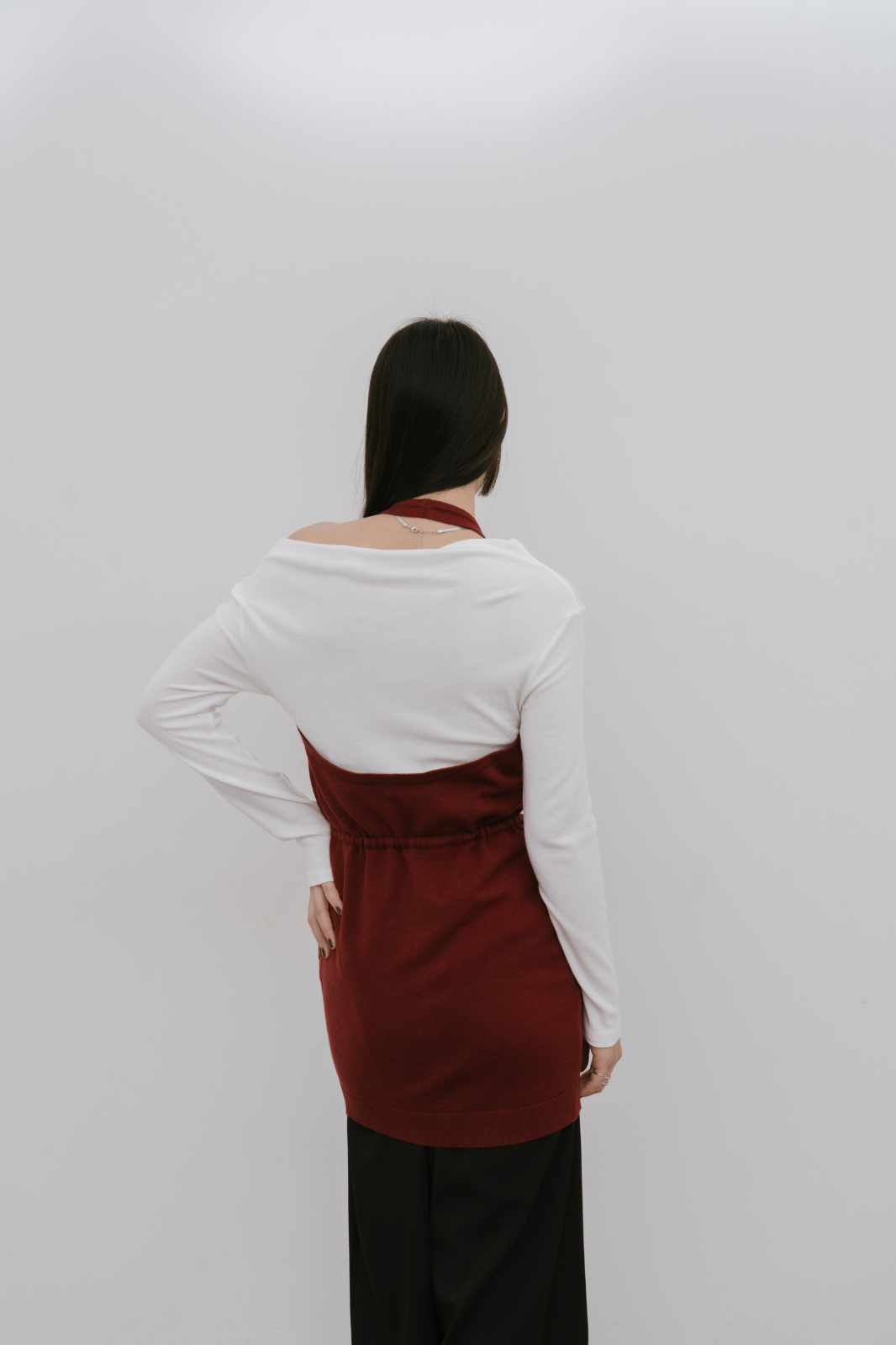 Halter neck knit tops