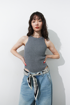 Rib-knit tank bodysuit